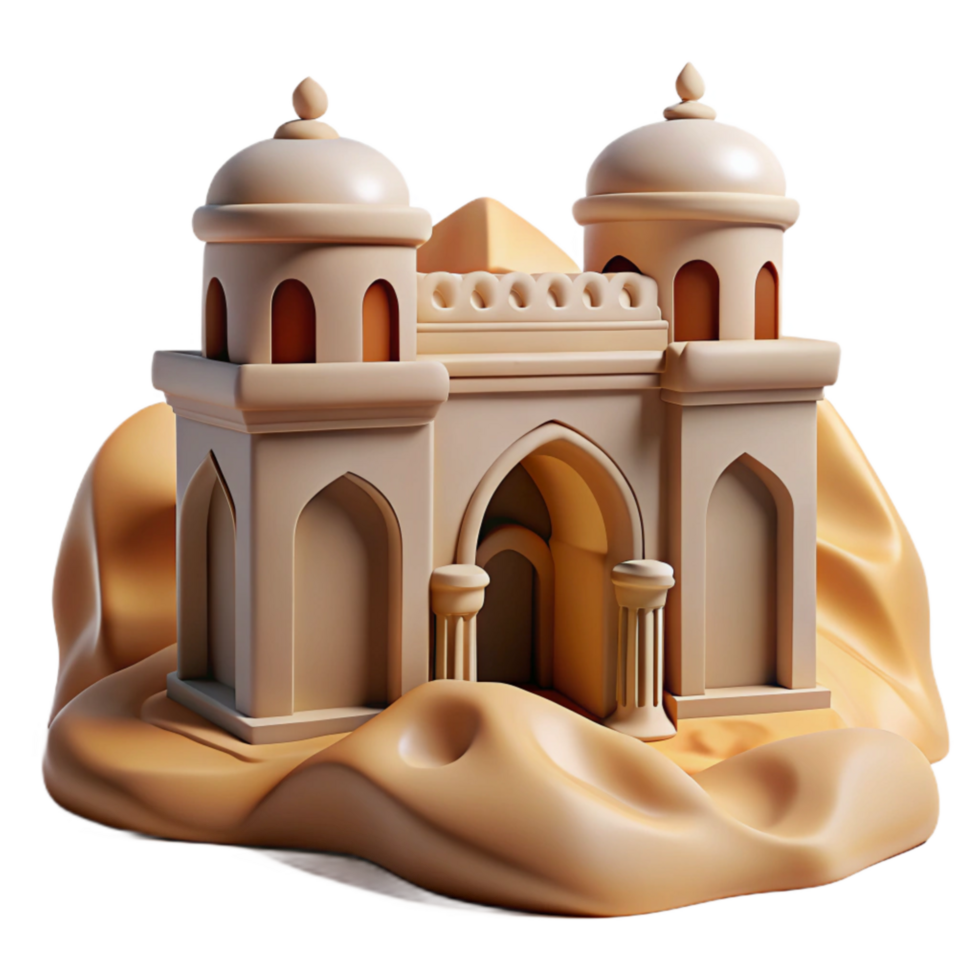 elegant vintage Flowing Desert Architecture Cutout Element high resolution png