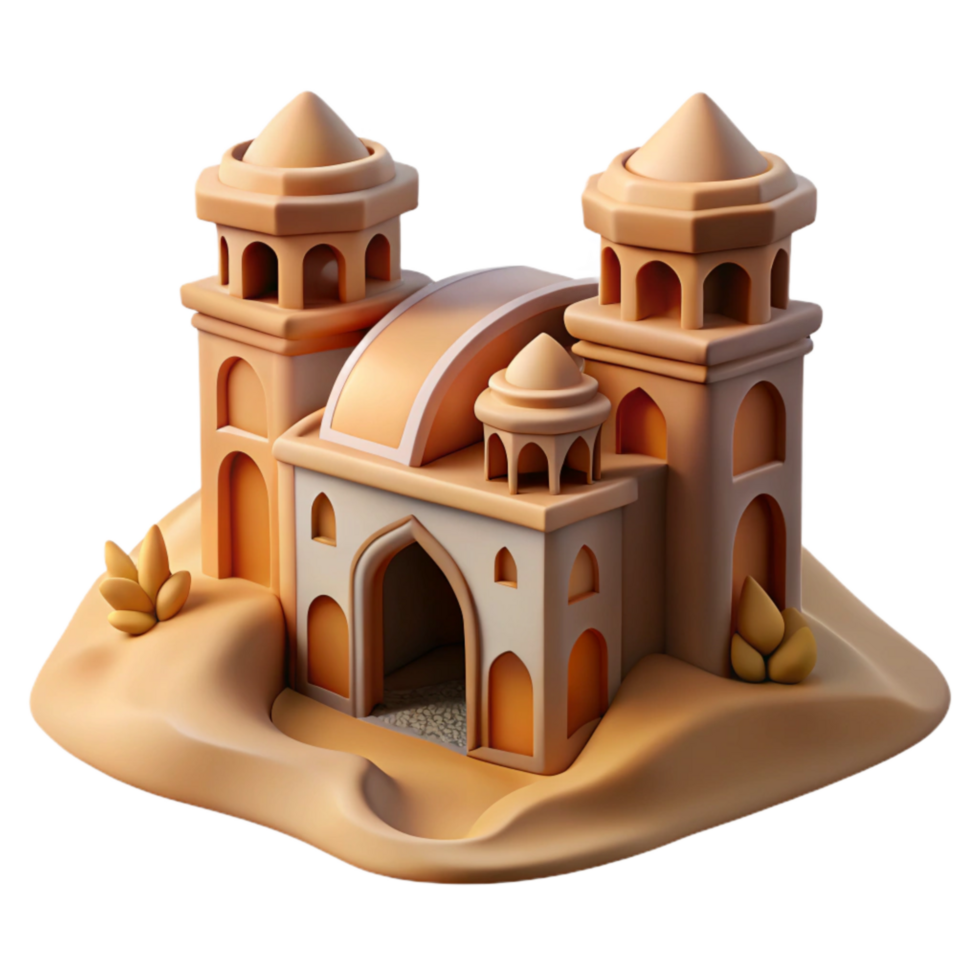 elegant creative Flowing Desert Architecture Cutout Element high resolution png