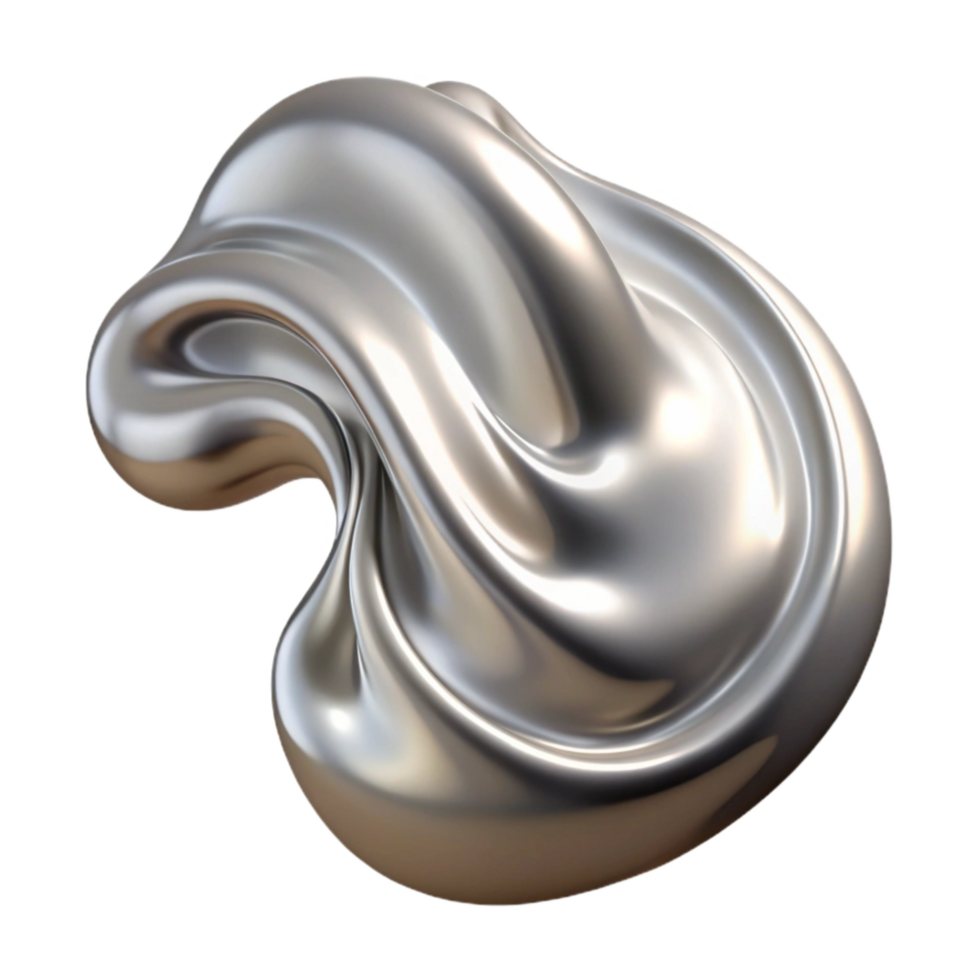 impressive rustic Flowing Silver Liquid Cutout with Ripples high resolution png