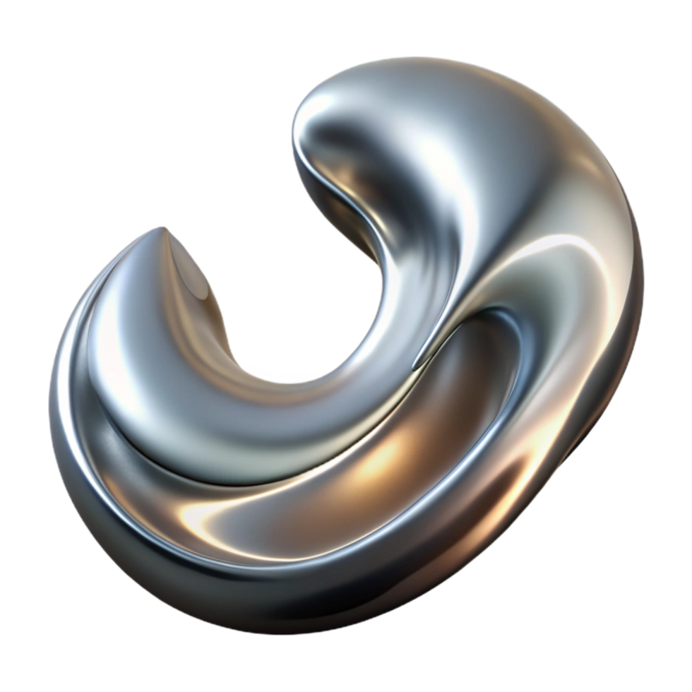 impressive classic Flowing Steel Stream Illuminated Isolated Element genuine png