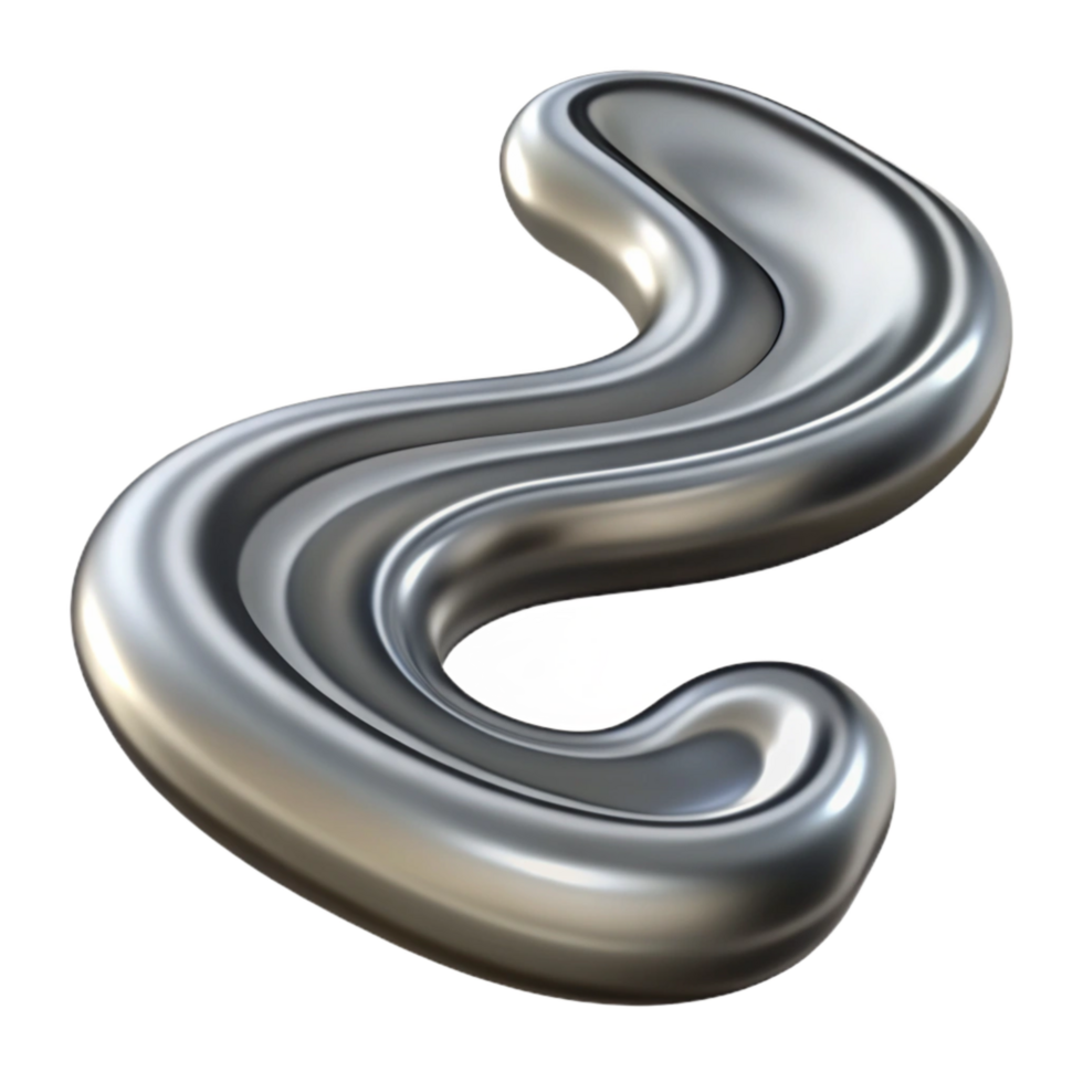 vibrant rustic Flowing Steel Stream Top View Isolated Element exclusive png