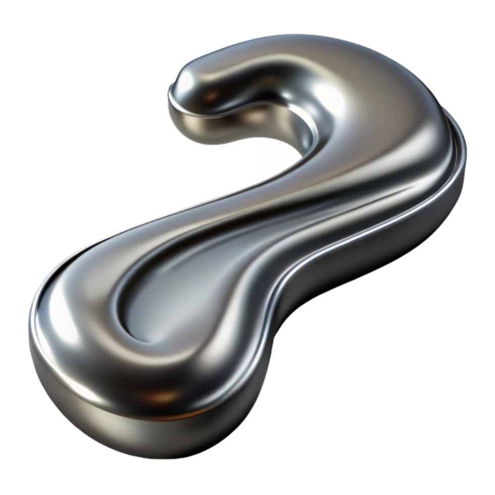 serene modern Flowing Steel Stream Isolated on Black professional png