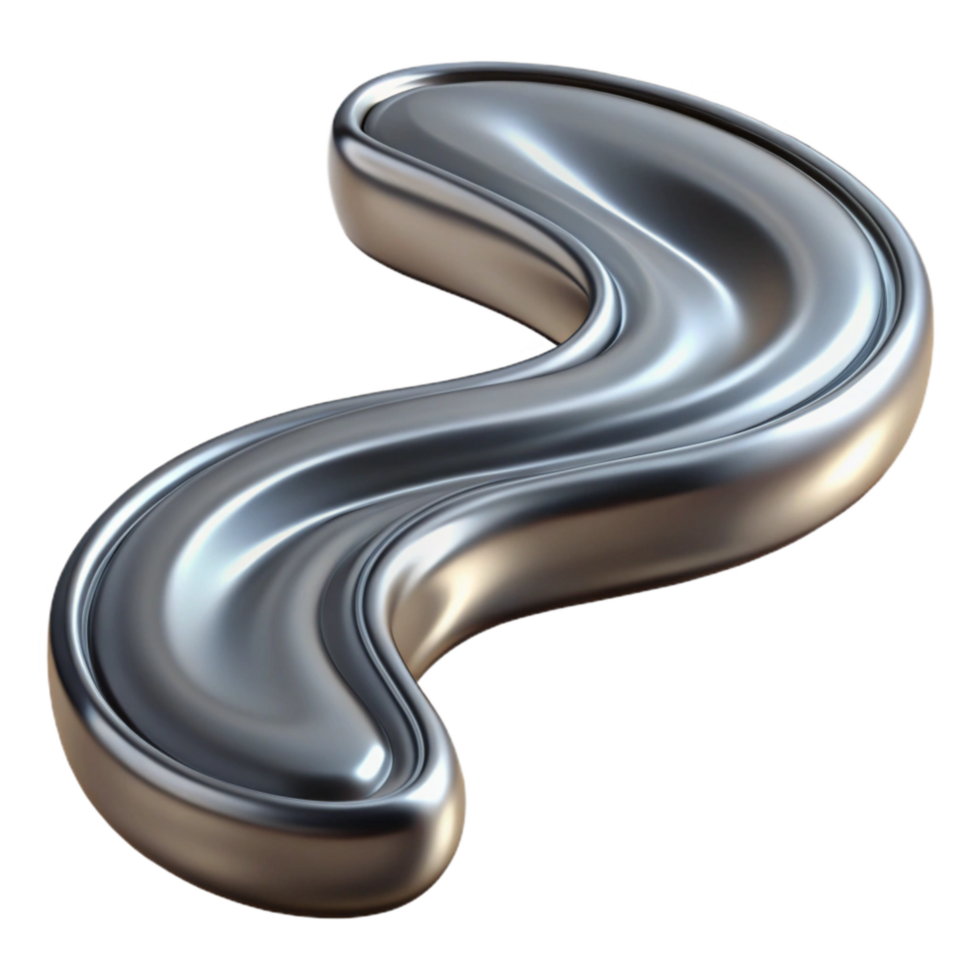 extraordinary traditional Flowing Steel Stream Top View Isolated Element png