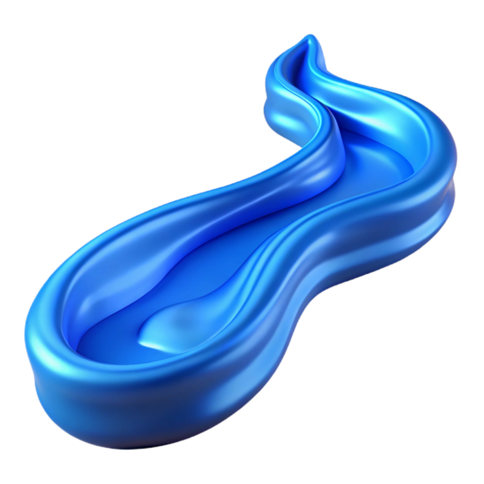 vibrant rustic Flowing Water Stream Blue Isolated Transparent Background genuine png