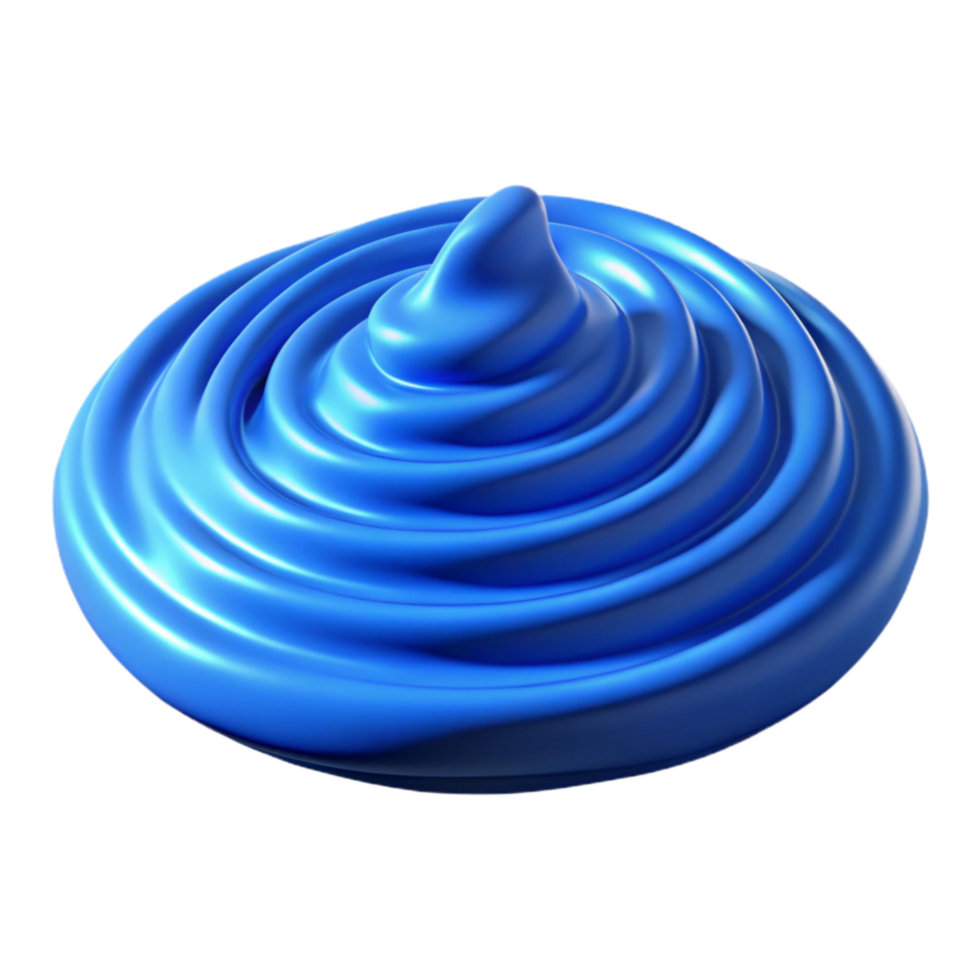vibrant traditional Flowing Water Ripples Blue Isolated Element high quality png