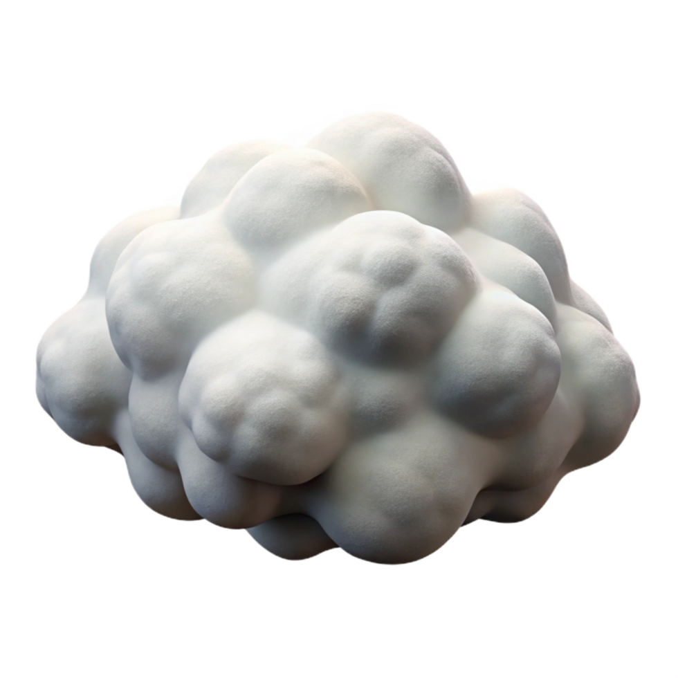 vibrant artistic Fluffy White Cloud with Realistic Texture Cutout high resolution png