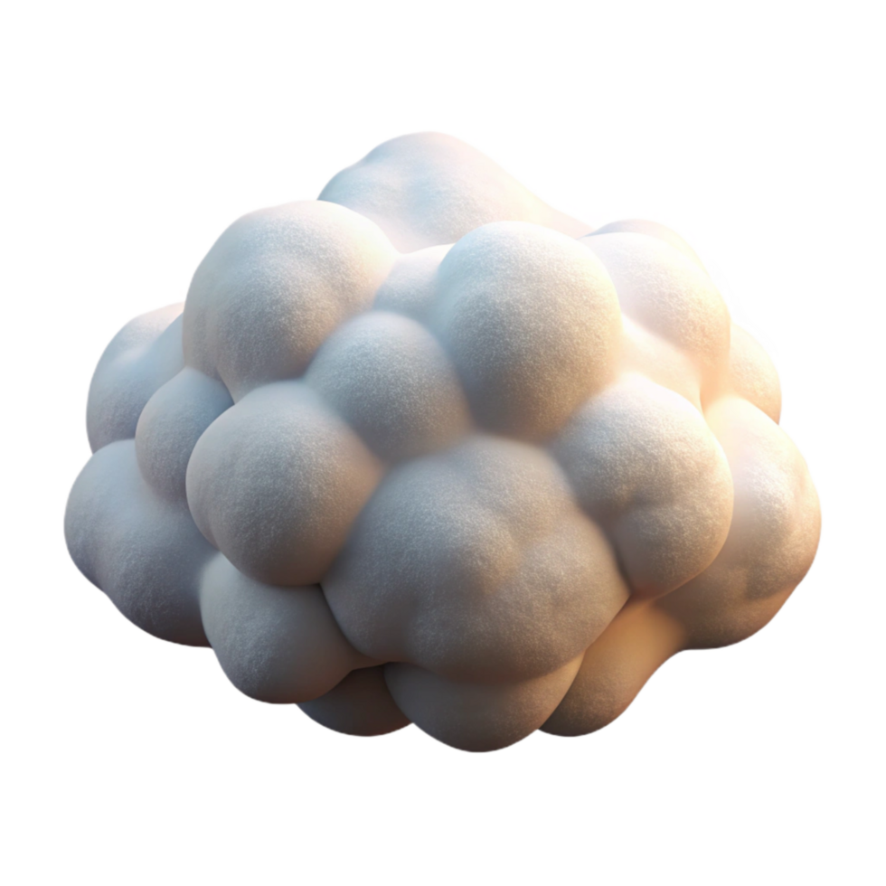 wonderful creative Fluffy White Cloud with Realistic Texture Cutout genuine png