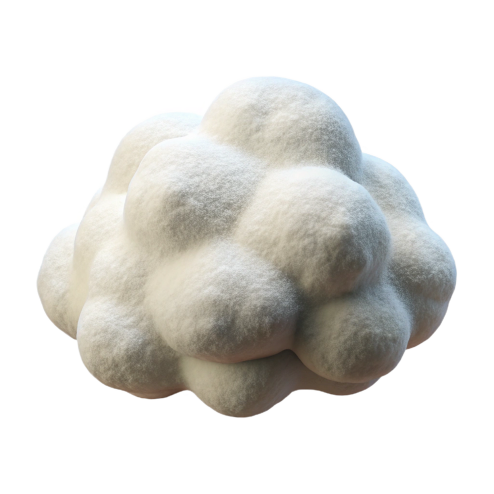 elegant minimalist Fluffy White Nimbus Cloud Cutout with Soft Edges exclusive png