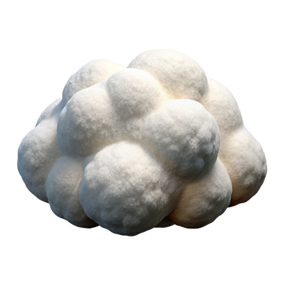 serene contemporary Fluffy White Cloud with Realistic Texture Cutout professional png