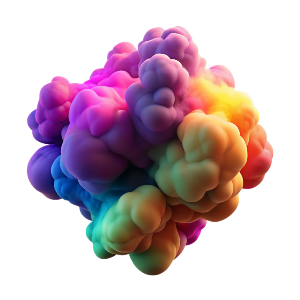 magnificent minimalist Fluid Dynamics Colorful Smoke Plumes Cutout original png