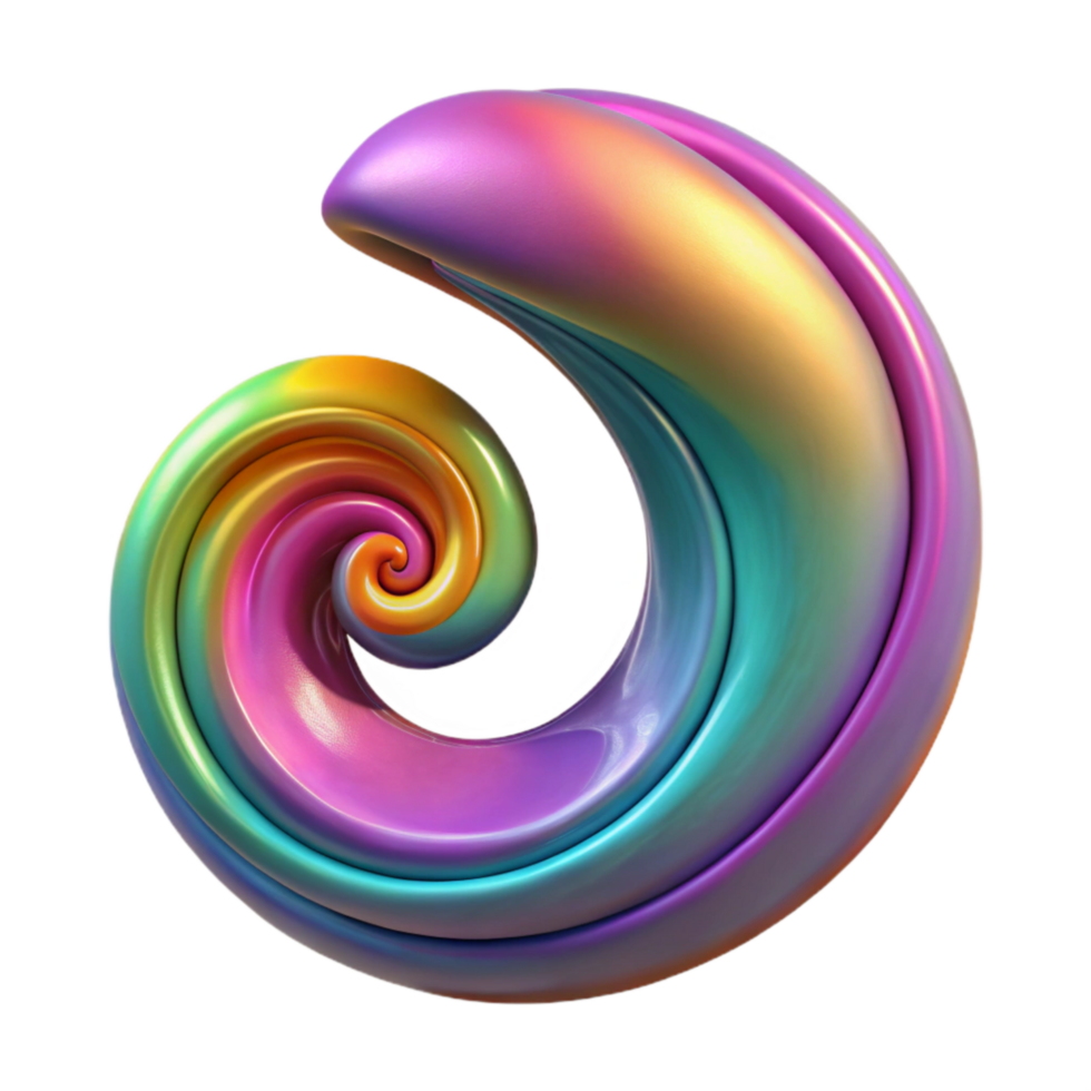 elegant traditional Flux Formation Colorful Swirls Isolated Element exclusive png