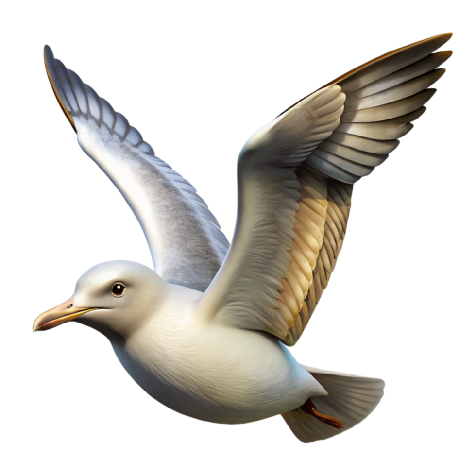 stunning artistic Flying Bird Cutout Seagull Silhouette Transparent Background original png