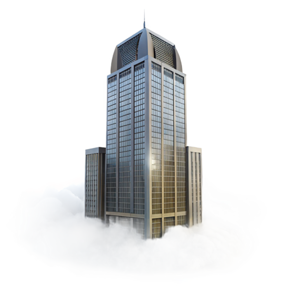 magnificent vintage Fog Enveloped Skyscraper Transparent Background original png