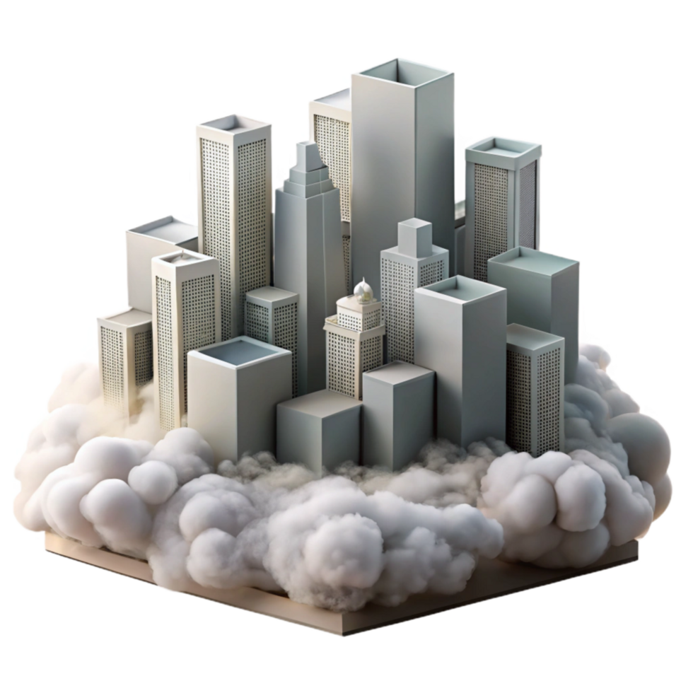 wonderful contemporary Fog Enveloping Skyscrapers Transparent Element png