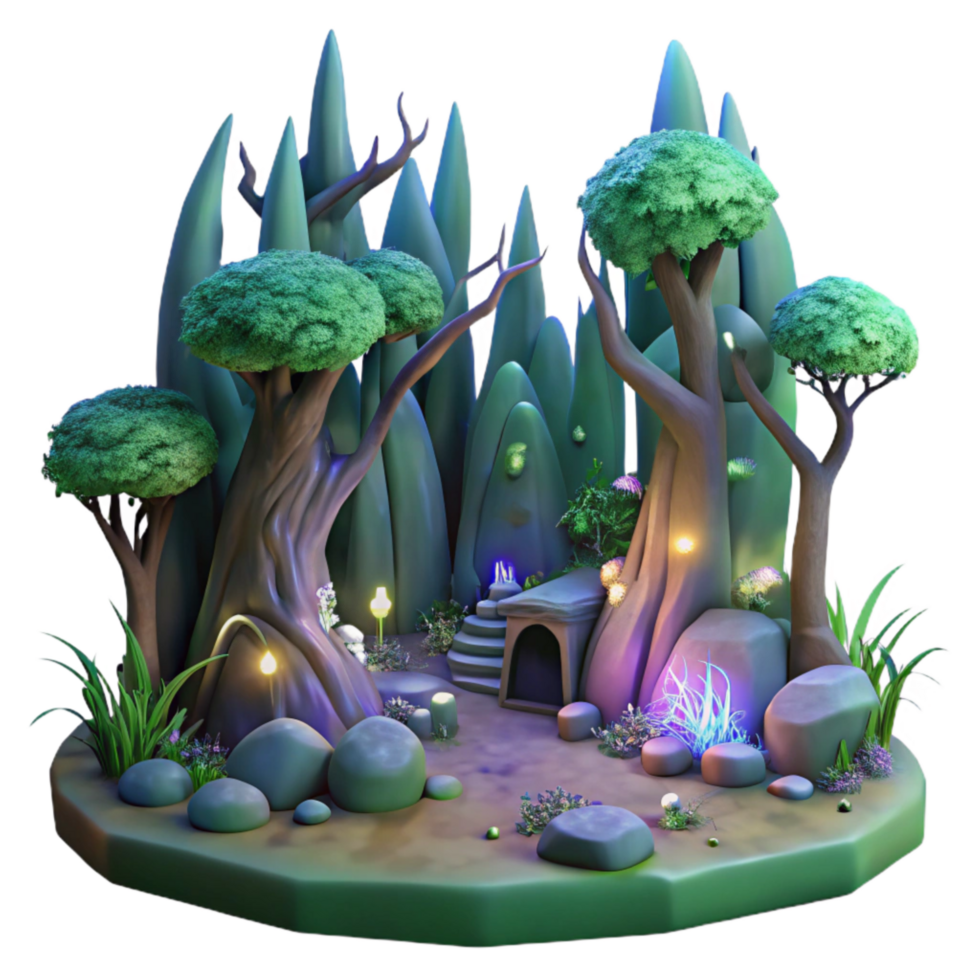 stunning vintage Forest Spirit Light Cutout Transparent Background Green Hue professional png