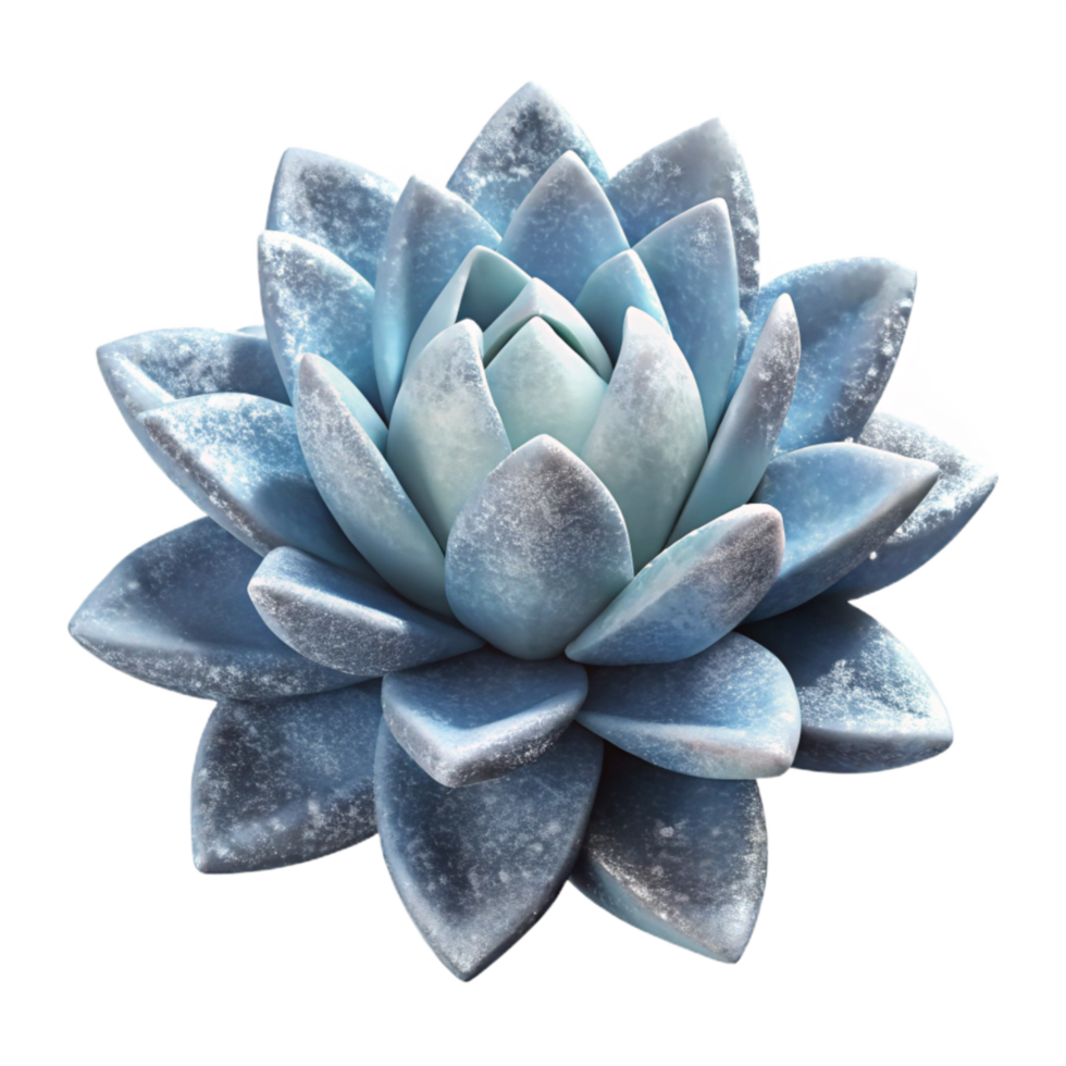 beautiful artistic Frost Covered Arctic Flower Cutout with Shadow genuine png