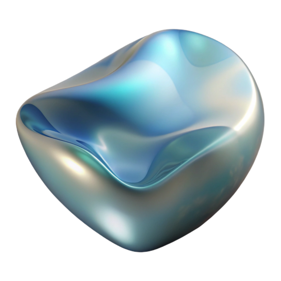 elegant abstract Frosted Glass Distorted Reflection Cutout Element detailed png