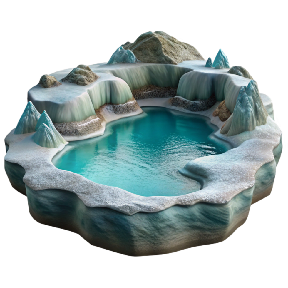 extraordinary vintage Frosted Inlet Waterscape Isolated with Calm Reflection original png