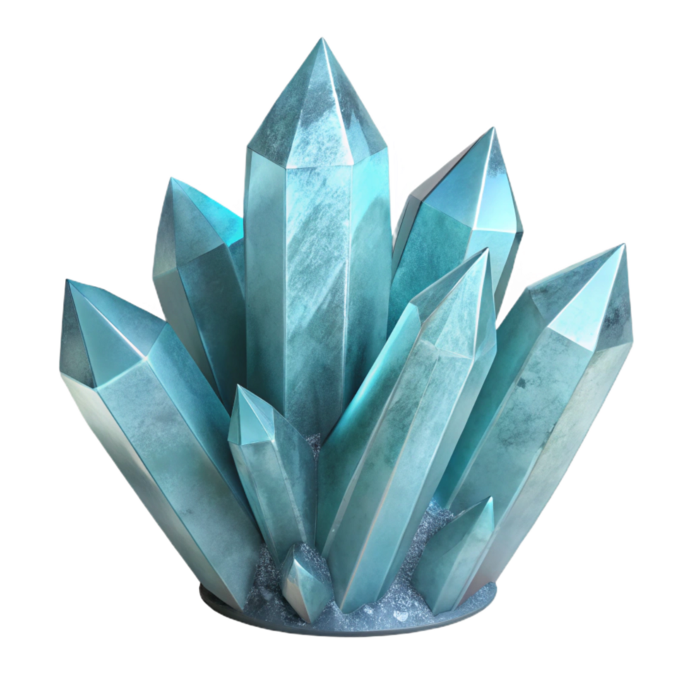 magnificent creative Frozen Crystal Formation Transparent Background Side View detailed png