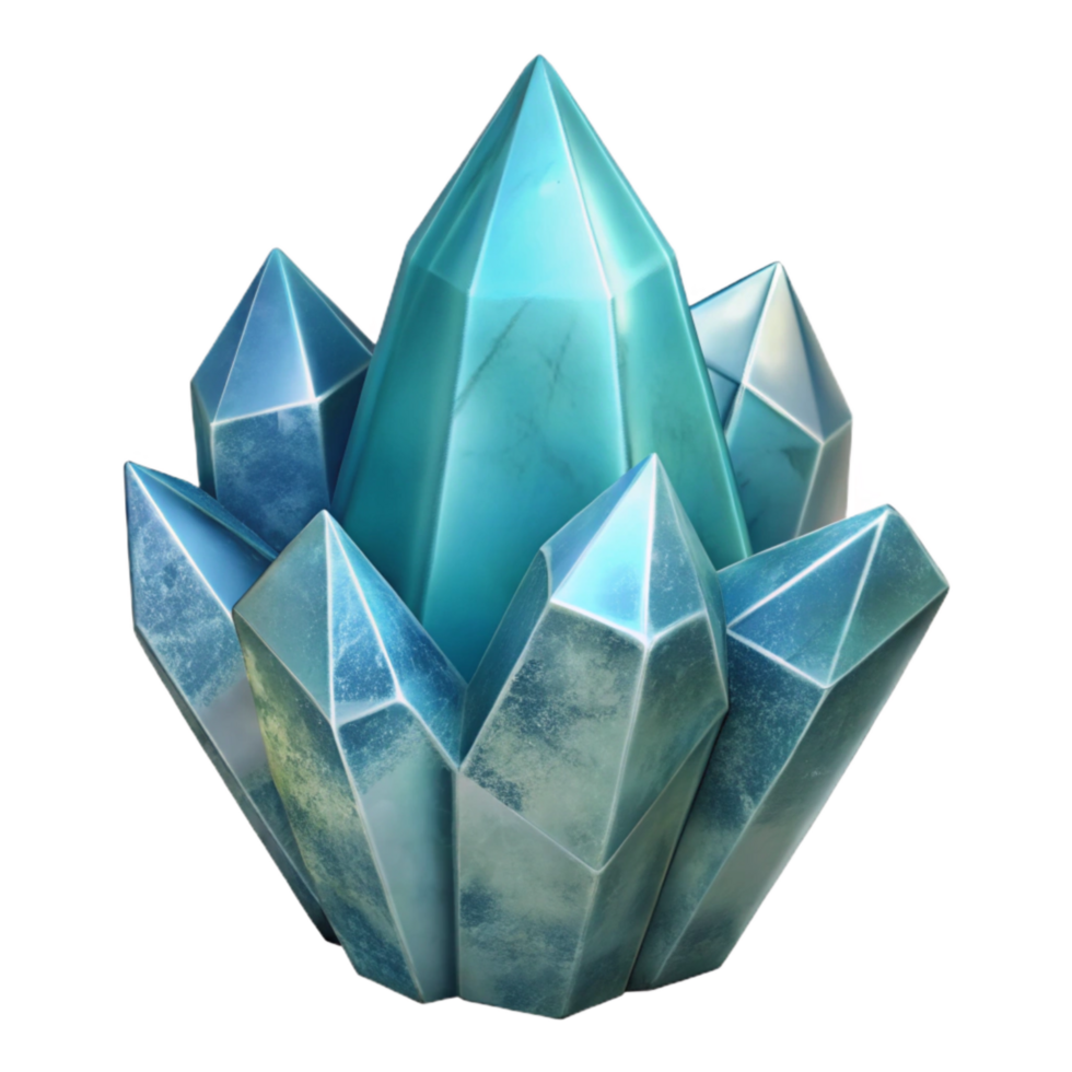 serene contemporary Frozen Crystal Cutout with Transparent Background high resolution png
