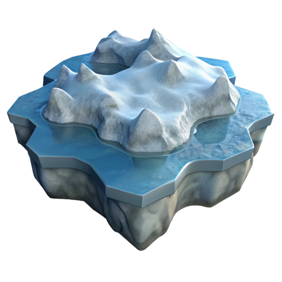 dramatic modern Frozen Lake Ice Sheet Top View Cutout png