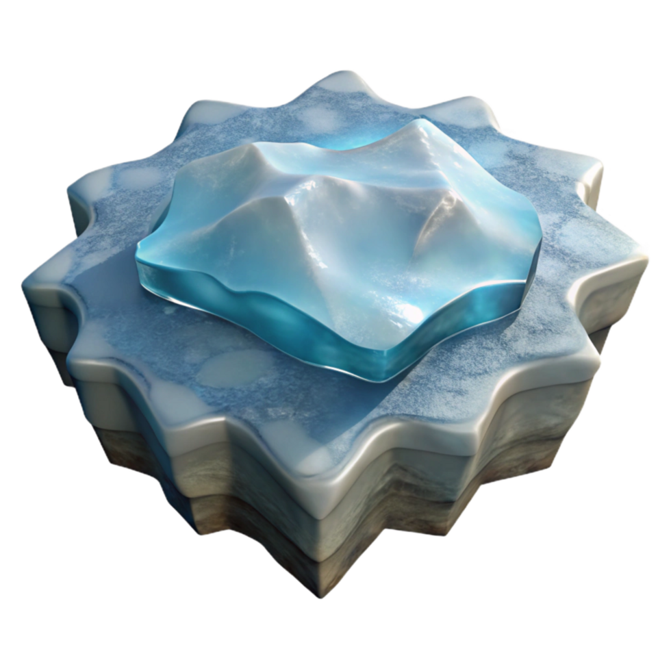 beautiful modern Frozen Lake Ice Sheet Top View Cutout png