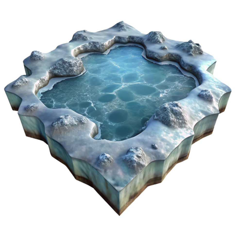 elegant classic Frozen Lake Ice Sheet Top View Cutout high quality png