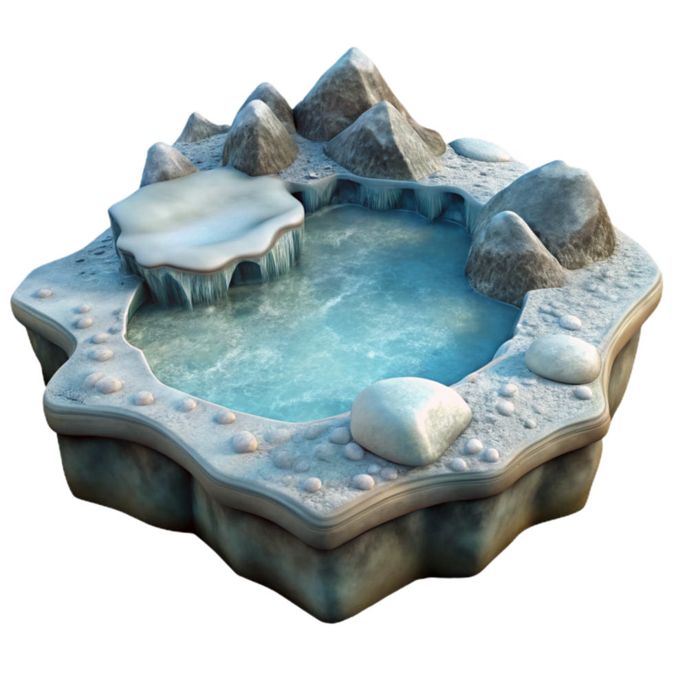 magnificent creative Frozen Lake Ice Sheet Top View Cutout authentic png