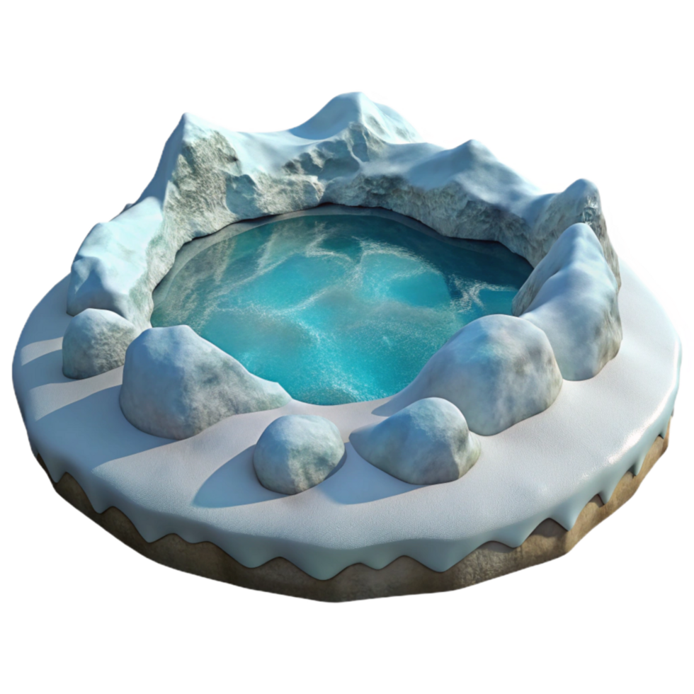 wonderful minimalist Frozen Lake Ice Sheet Top View Cutout png
