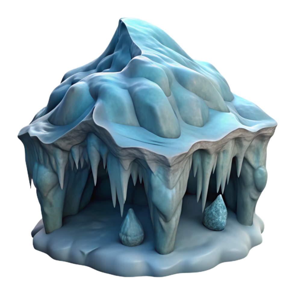 elegant creative Frozen Wilderness Cave Ice Formation Isolated original png