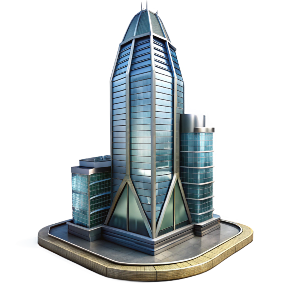 wonderful abstract Futuristic Skyscraper Isolated Sleek Design Cutout png