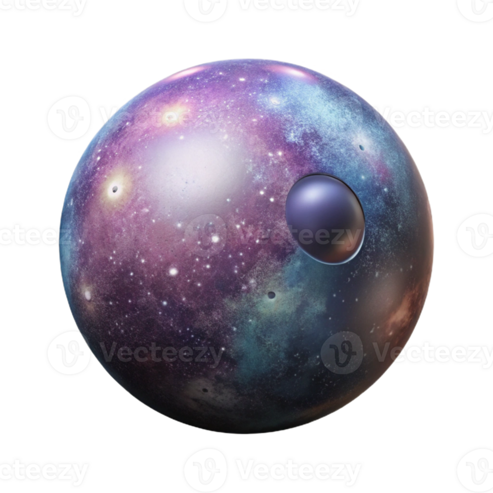 serene vintage Galactic Ballad Cutout with Transparent Background detailed png