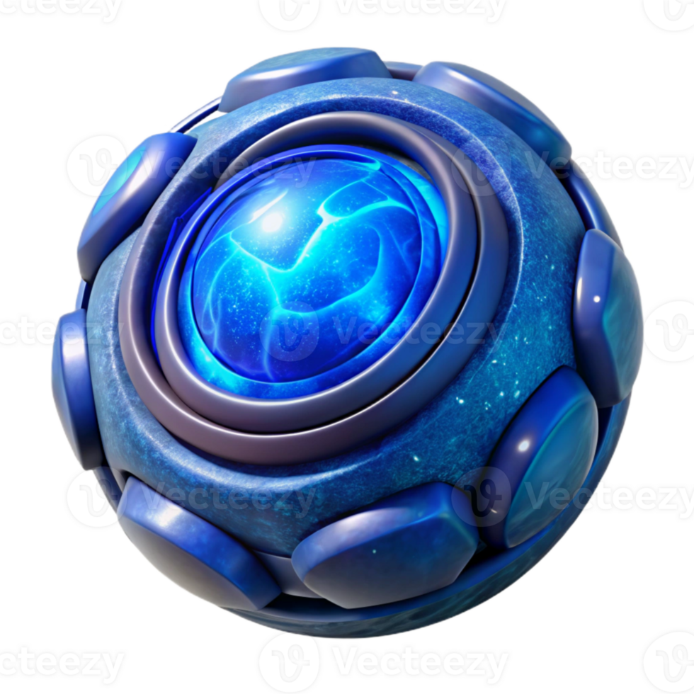 magnificent classic Galactic Construct Cutout Blue Energy Core Isolated authentic png