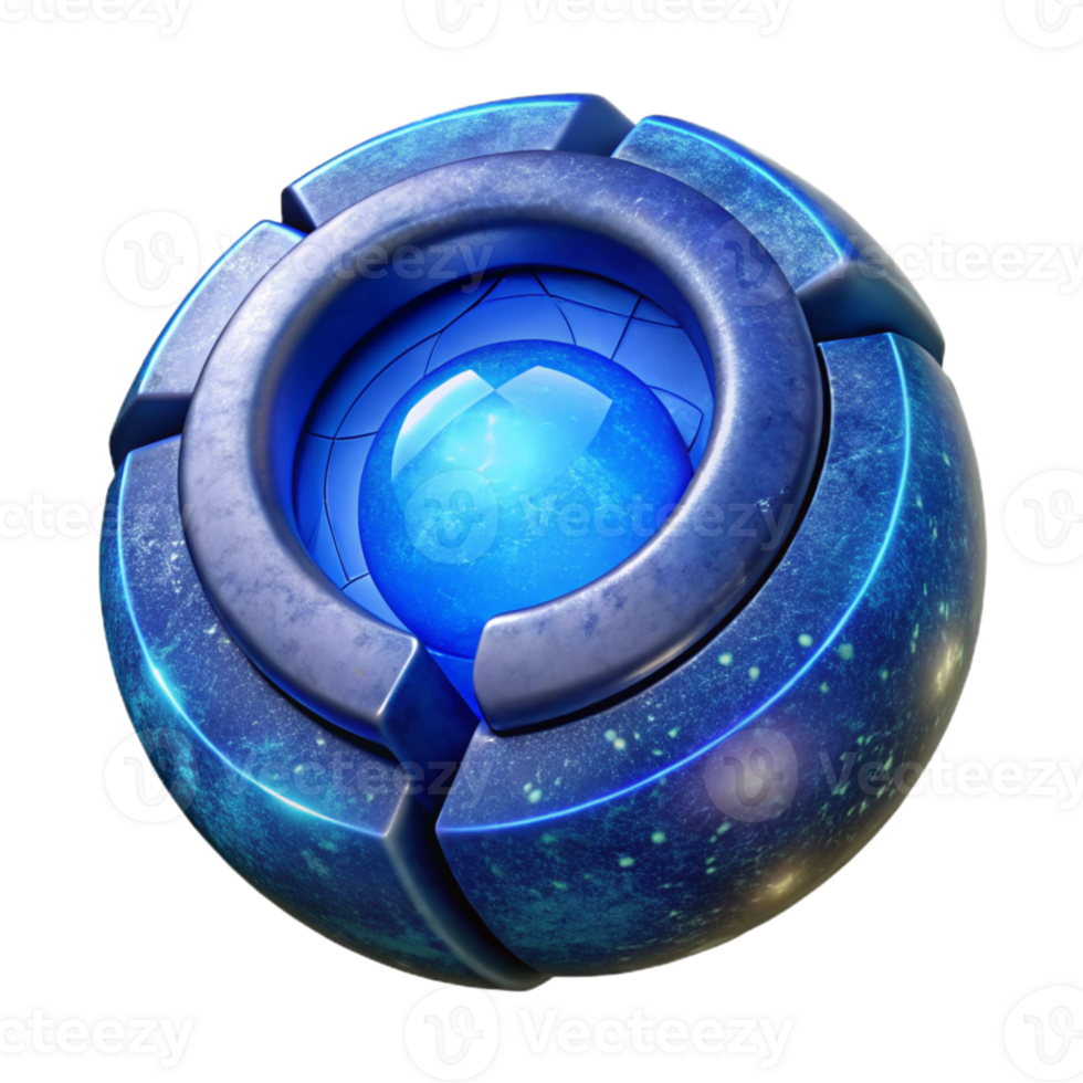 stunning classic Galactic Construct Cutout Blue Energy Core Isolated professional png