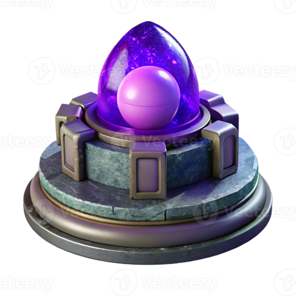 magnificent abstract Galactic Monument Transparent Background Violet Plasma Ball professional png