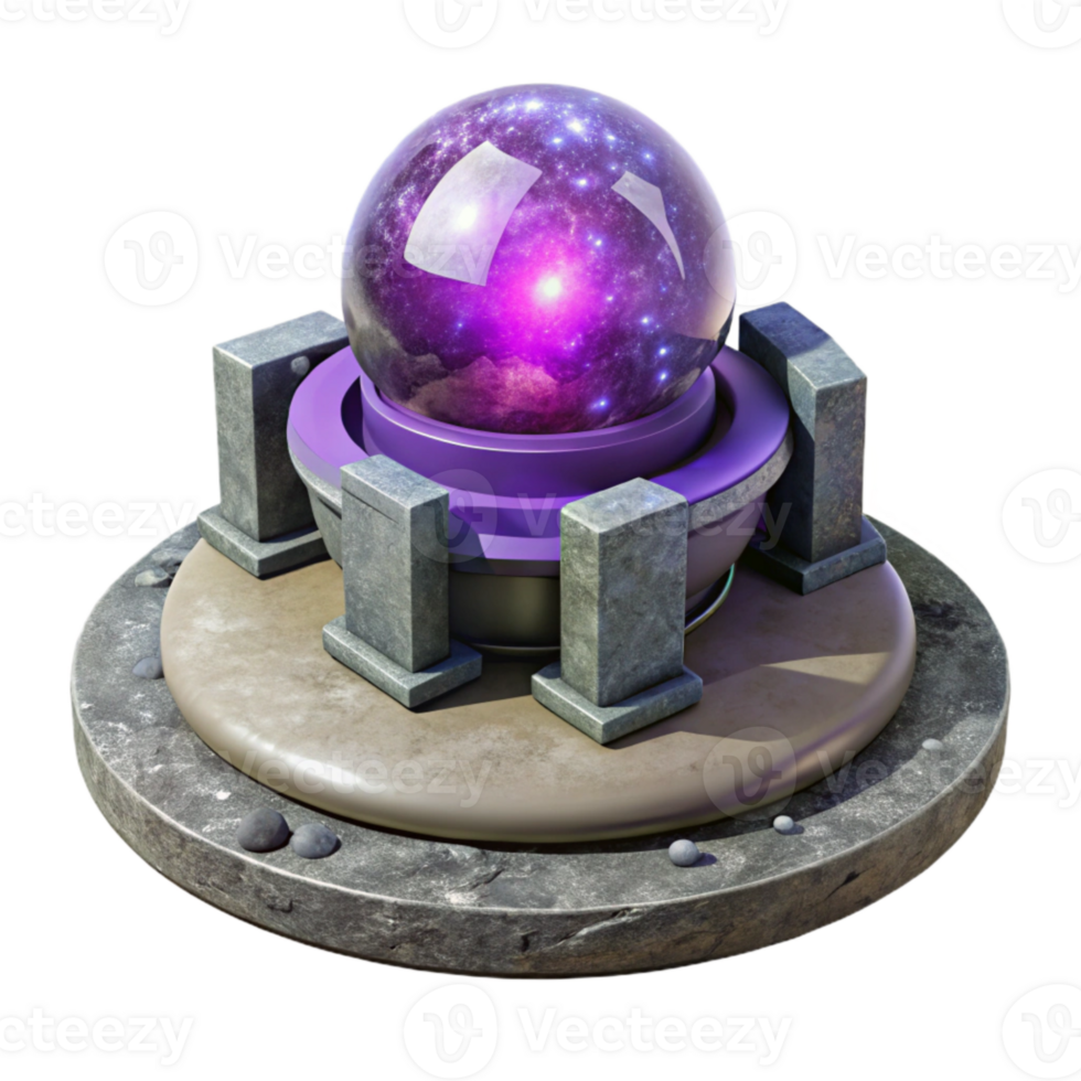 elegant rustic Galactic Monument Transparent Background Violet Plasma Ball high quality png