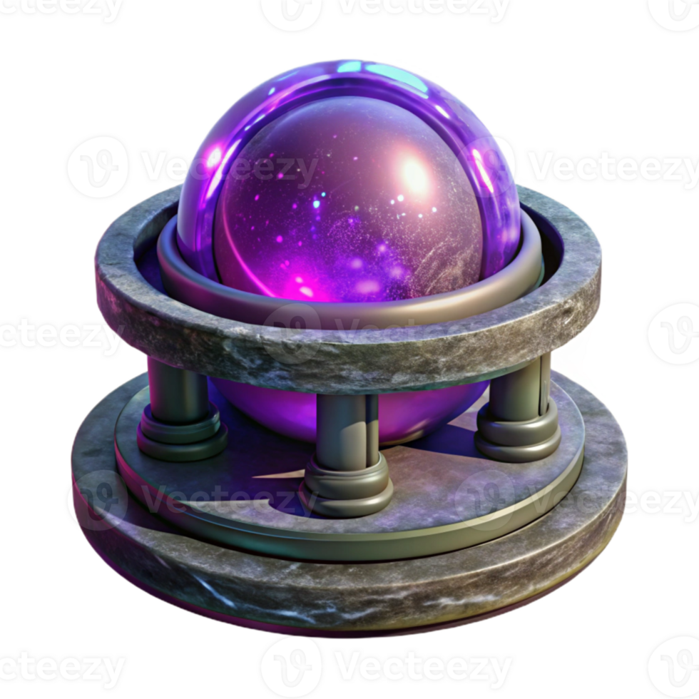 elegant rustic Galactic Monument Transparent Background Violet Plasma Ball authentic png