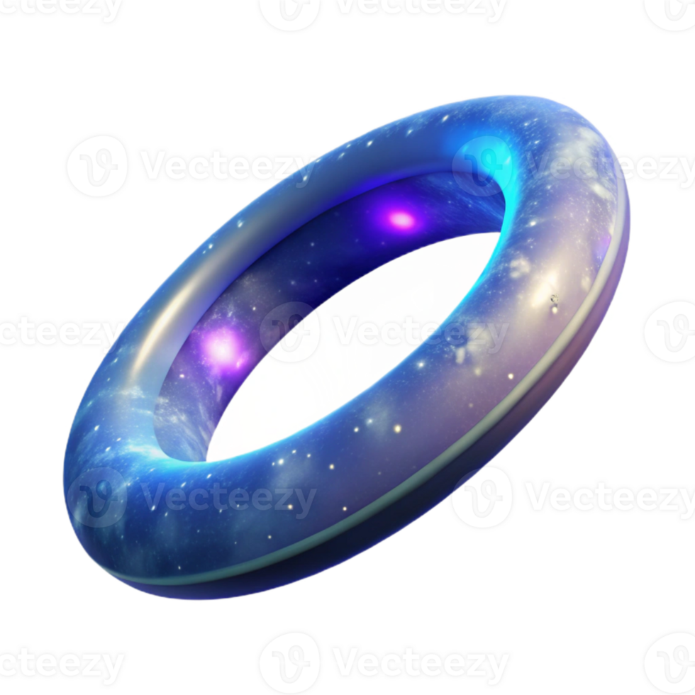 wonderful minimalist Galactic Ring Cutout Isolated with Radiant Light genuine png