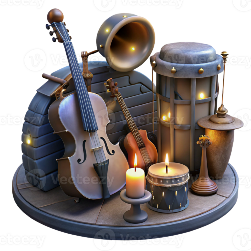 stunning contemporary Galactic Opera Singer Isolated with Powerful Voice original png