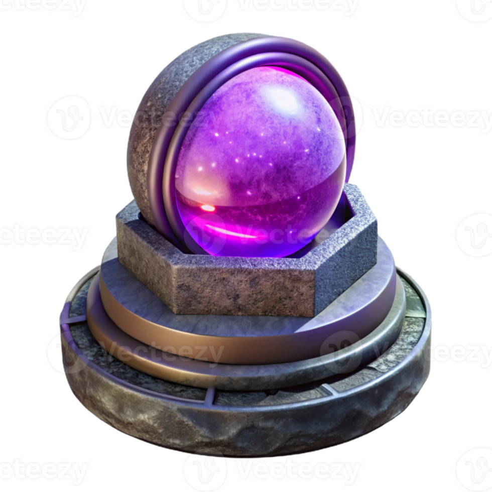 magnificent artistic Galactic Monument Transparent Background Violet Plasma Ball exclusive png