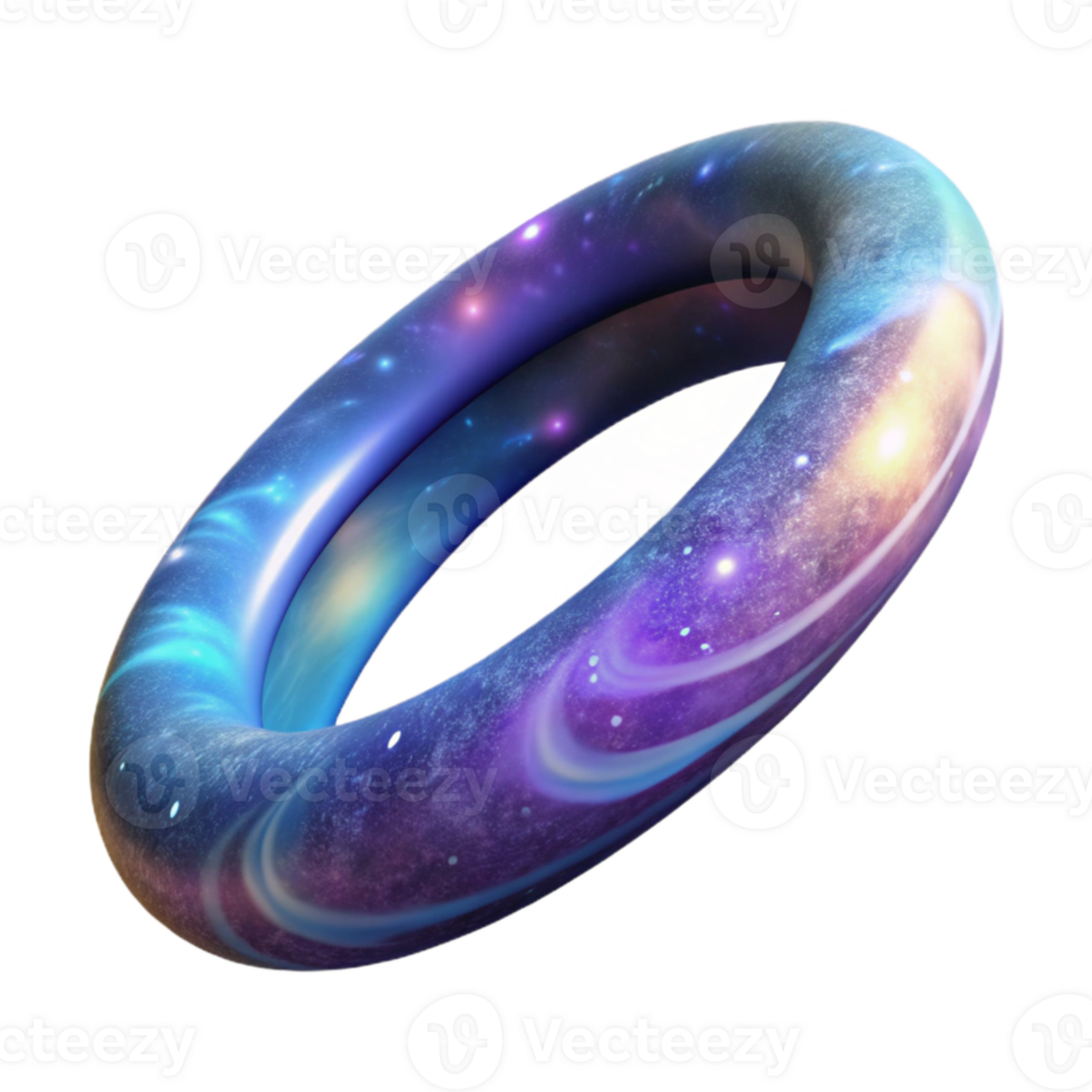 elegant rustic Galactic Ring Cutout Isolated with Radiant Light original png