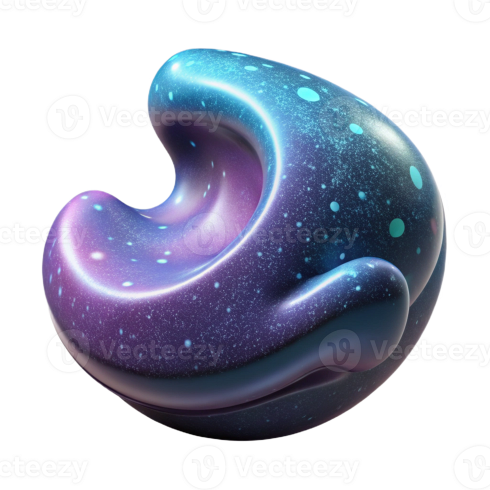 extraordinary artistic Galactic Torrent Side View Isolated on Transparent Background png