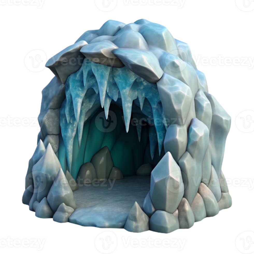 impressive rustic Gelid Grotto Ice Cave Archway Isolated high resolution png