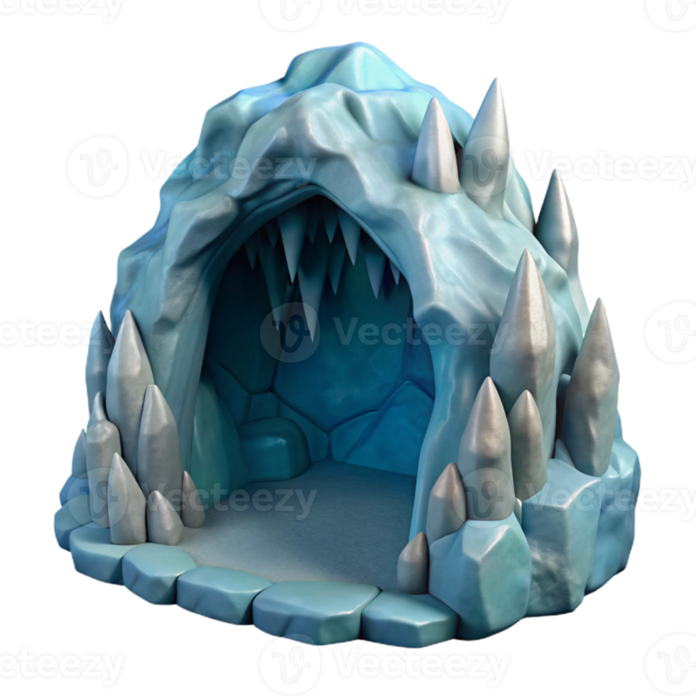extraordinary minimalist Gelid Grotto Ice Cave Archway Isolated original png