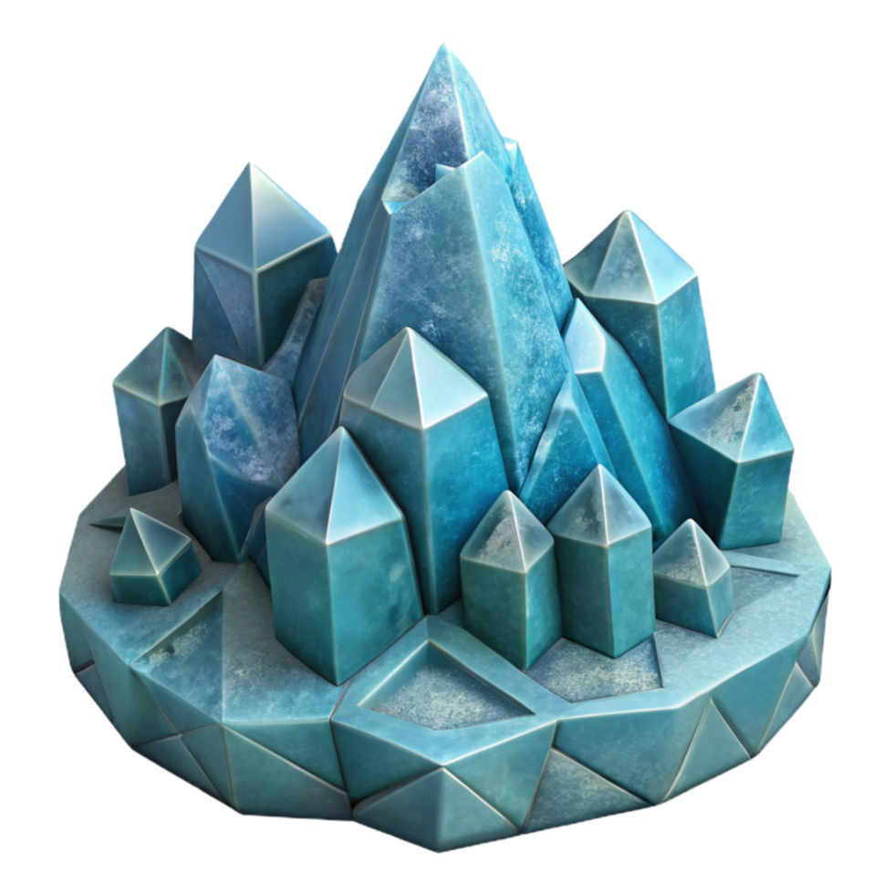 magnificent creative Geometric Ice Sculpture Cutout Winter Wonderland Isolated Element genuine png