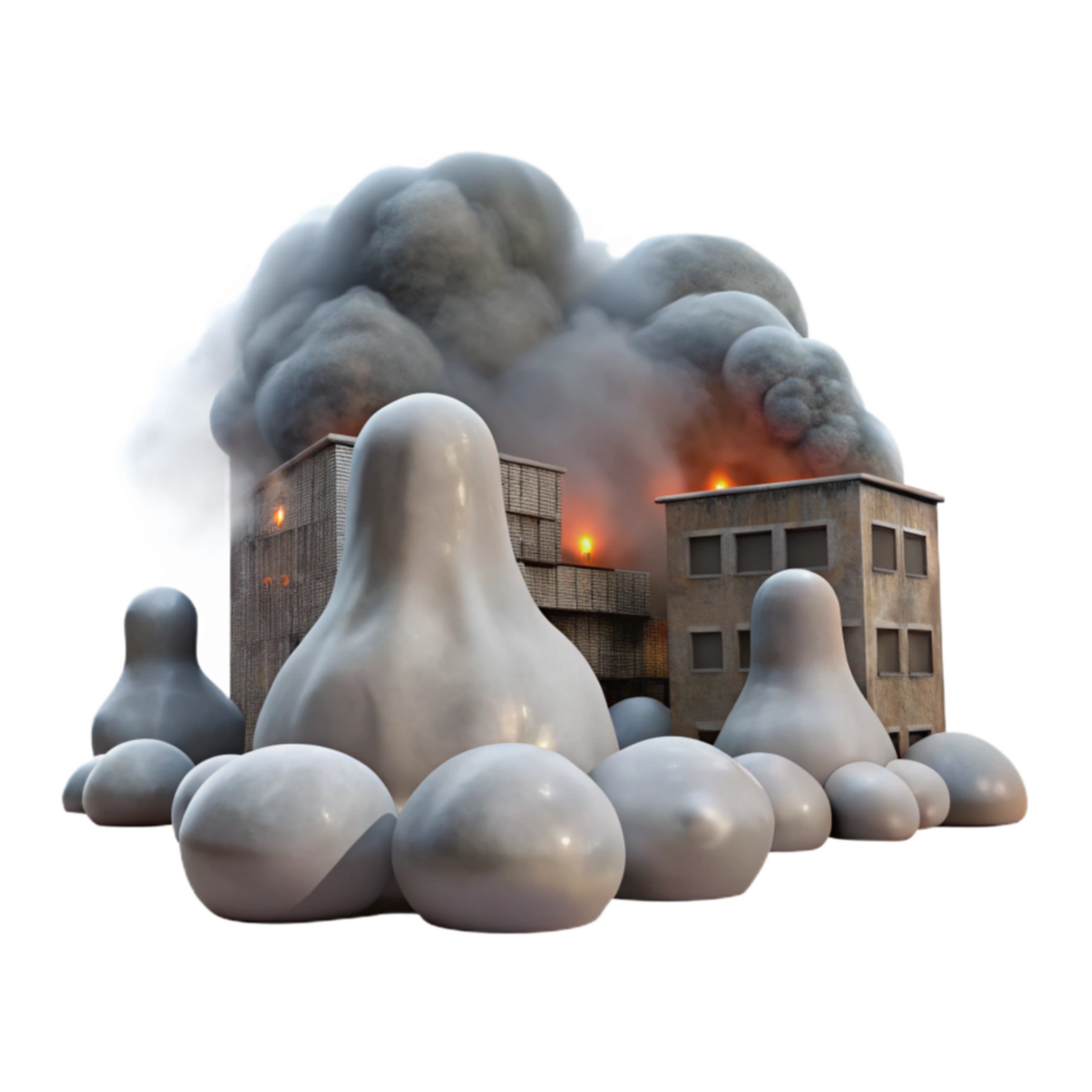 elegant abstract Ghostly Urban Fog Cutout Transparent Background original png