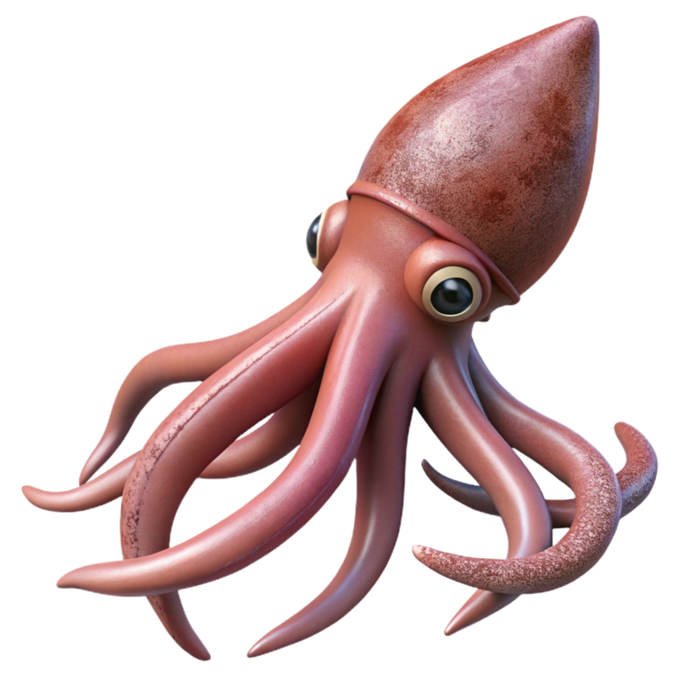 elegant traditional Giant Squid Transparent Background Cutout Element high resolution png
