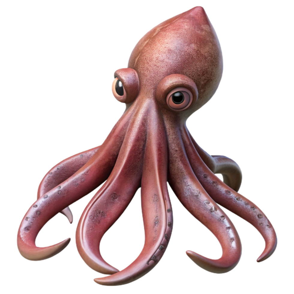 impressive rustic Giant Squid Transparent Background Cutout Element high resolution png