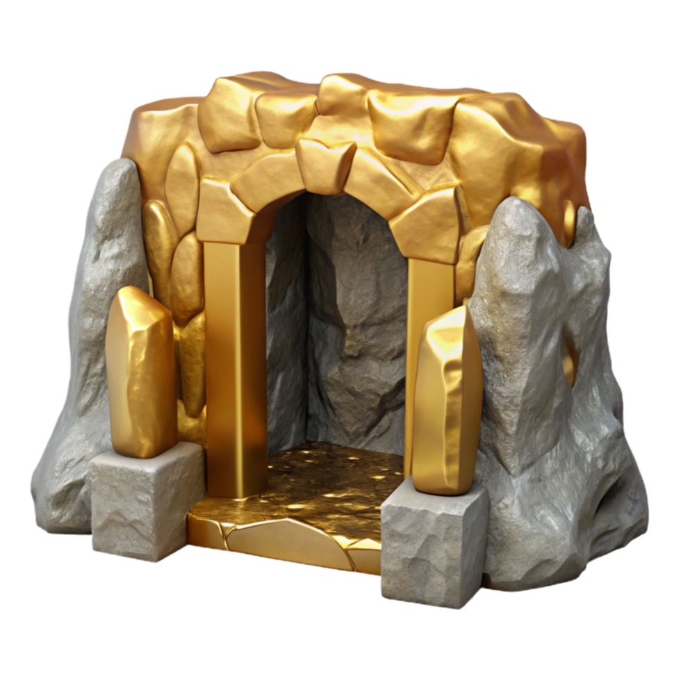 stunning vintage Gilded Cave Walls Cutout with Realistic Textures professional png