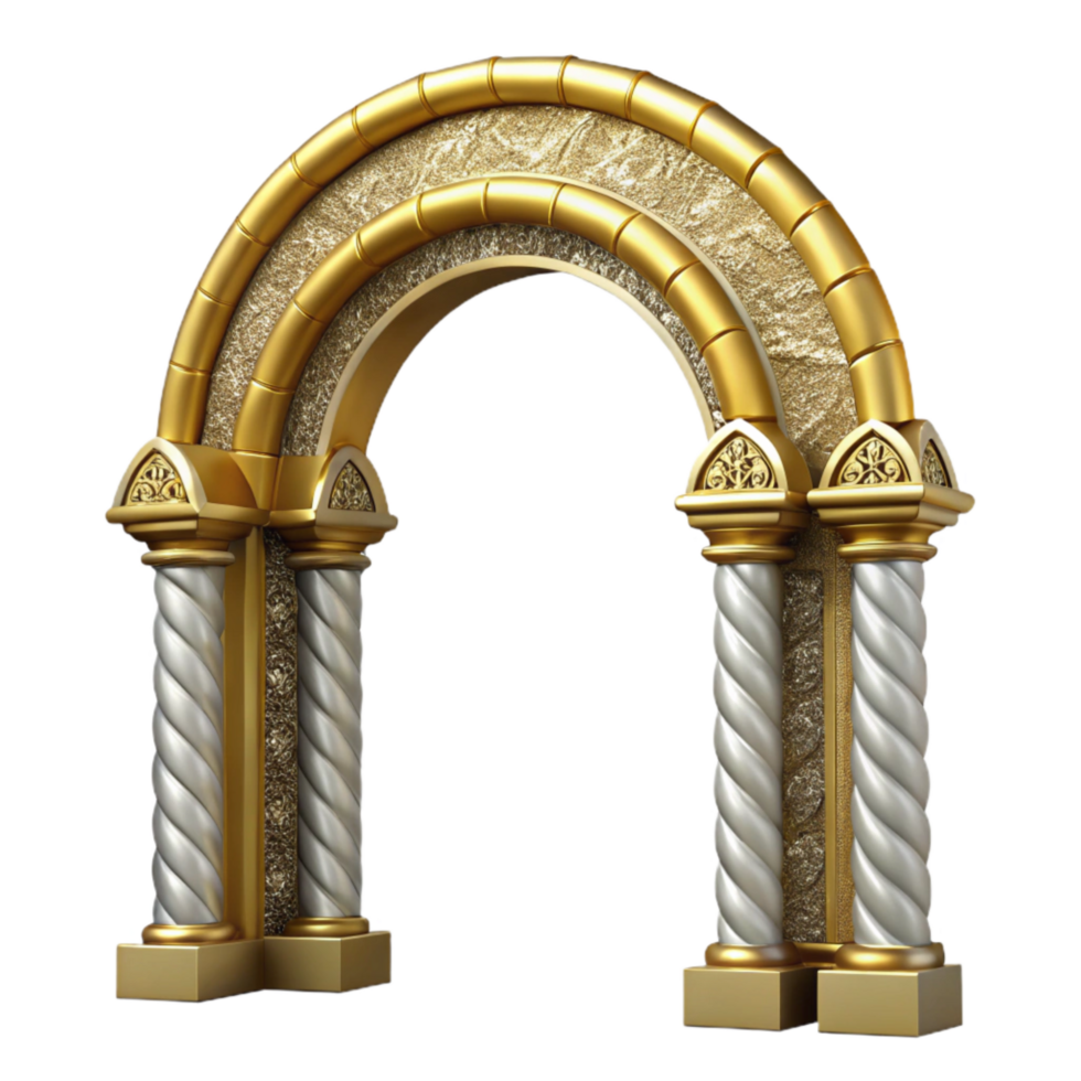 beautiful classic Gilded Grotto Archway Cutout Front View genuine png